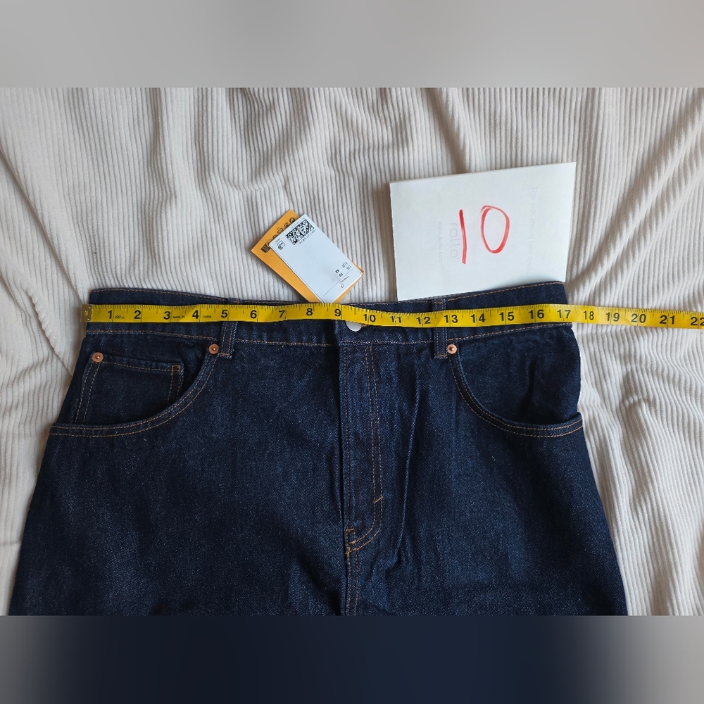 H&M Denim long skirt maxi topstitched dark blue size 6, 10 BNWT - Picture 8 of 15